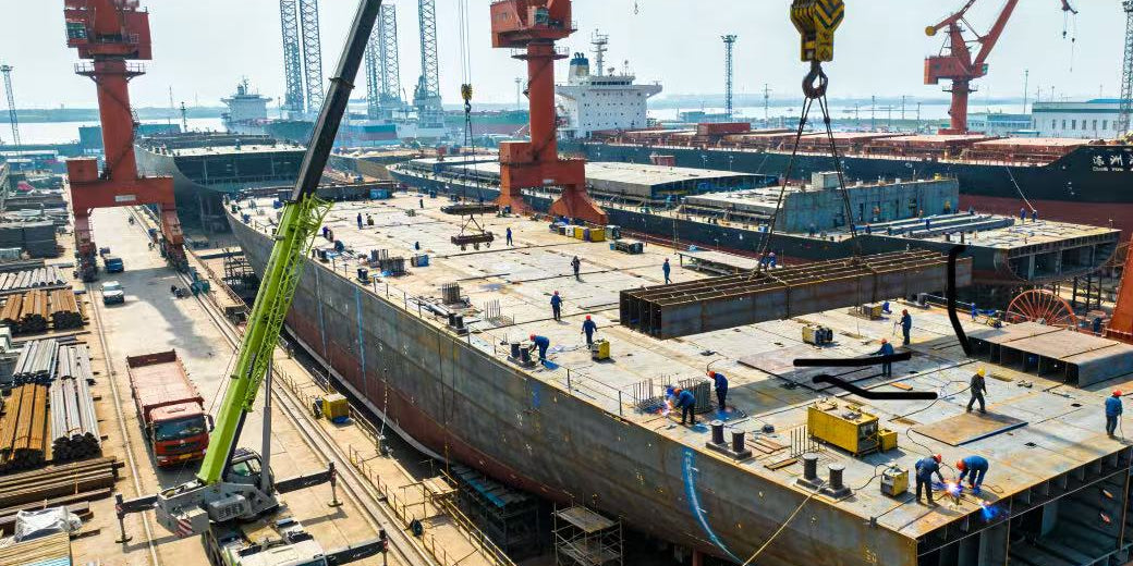 海中洲船业生产繁忙有序，多艘出口船舶加紧建造