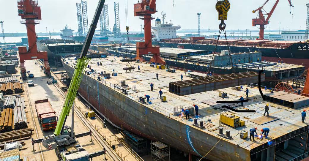 海中洲船业生产繁忙有序，多艘出口船舶加紧建造