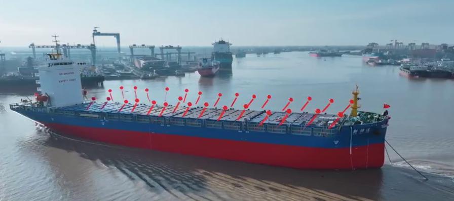 Warmly Celebrate the Smooth Launching of the Newly Built Vessel 