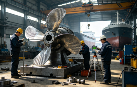 Thruster Installation: Scraping Fit and Zero-Position Calibration of Azimuth Thrusters